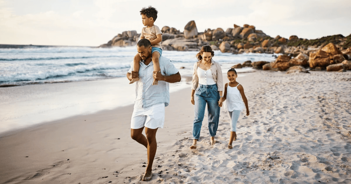 Family enjoying vacation together